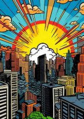 Pop Art Sunrise City